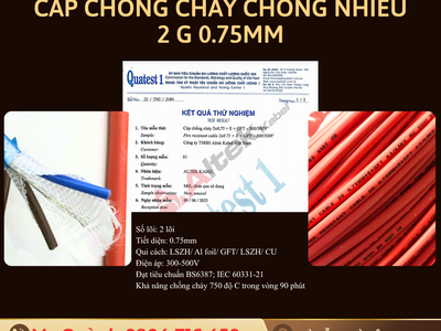 Cáp Chống Cháy Chống Nhiễu 2x0.75mm2 Altek Kabel IEC 60331-21 0