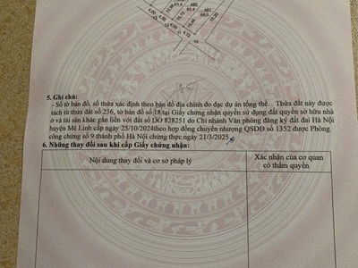 Bán đất tổ 3, chi đông, mê linh. gần kcn quang minh và chợ đình chi đông 0