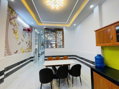 Nhà 3 tầng  đẹp 4 x 25m   shr lê thị riêng - thới an q12  hẻm xe hơi 5m thông gần gv 1