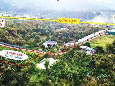 Đất đẹp bảo lâm 3-lâm đồng thổ cư 100 xây ở liền đường bêtông cách quốc lộ 55 chỉ 200m giá chỉ 0