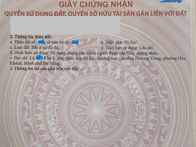 Bán gấp lô đất đẹp khu e - kim long - khu vip nhất liên chiểu 1