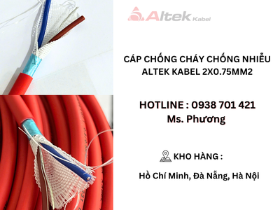 Cáp chống cháy chống nhiễu Altek Kabel 2x0.75mm2 2