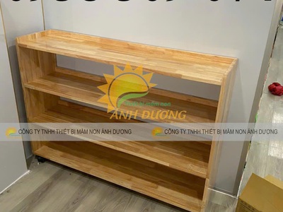 Kệ gỗ montessori 3 tầng mầm non,Kệ montessori 4 tầng mầm non 3