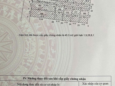 Bán đất giang biên long biên   45,3m  vuông như cục gạch, đường ô bàn cờ, ô tô tránh nhau 0