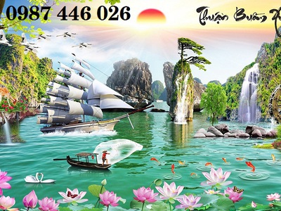 Gạch tranh thuyền buồn HP8722 4