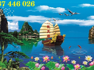 Gạch tranh thuyền buồn HP8722 6