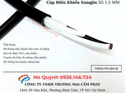 Cáp điều khiển DVV 2 lõi 2G 1.5 Sangjin Hồ Chí Minh 0
