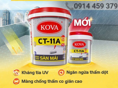 Nhà Bền, Không Thấm Tâm An Cùng Chống Thấm KOVA Sàn Mái PU 11A 2