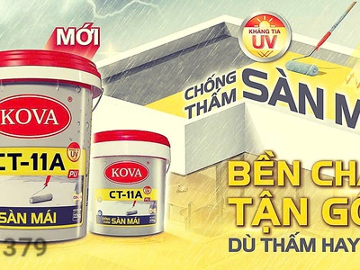 Nhà Bền, Không Thấm Tâm An Cùng Chống Thấm KOVA Sàn Mái PU 11A 1