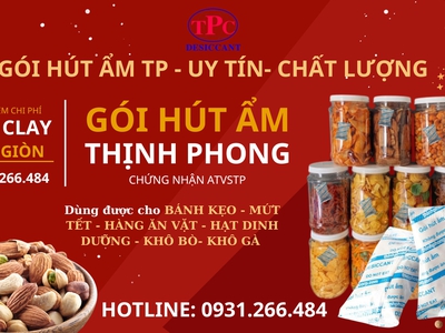 Gói hút ẩm clay chuyên dùng cho thực phẩm khô 0