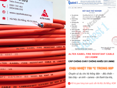 Cáp Chống Cháy Chống Nhiễu 2x1.0 Đà Nẵng, Bình Định, Huế, Lâm Đồng 0