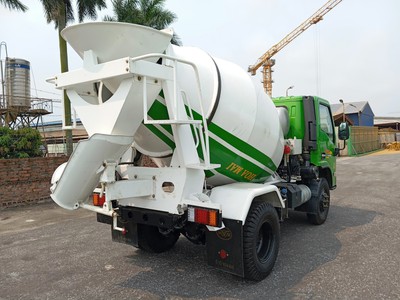 Xe trộn bê tông Hoa Mai 3 4 khối   Nhỏ gọn, chính hãng, động cơ Weichai   Giá tốt, giao ngay 3