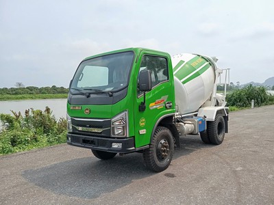 Xe trộn bê tông Hoa Mai 3 4 khối   Nhỏ gọn, chính hãng, động cơ Weichai   Giá tốt, giao ngay 5