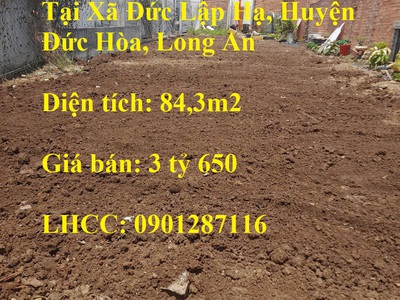Chính chủ bán 84,3m2 đất mặt tiền đường quốc lộ n2 tại xã đức lập hạ, đức hòa, long an 0
