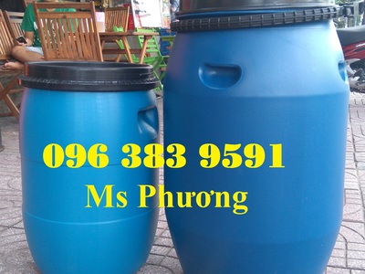 Thùng phuy nhựa 50 lít có nắp kín chống rò rỉ, an toàn khi vận chuyển hàng hóa 6