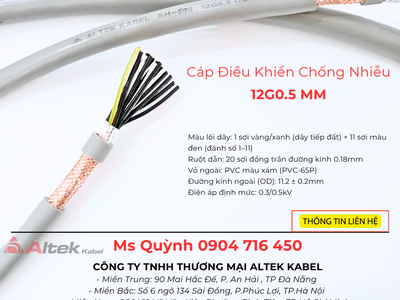 Cáp điều khiển có lưới chống nhiễu Altek Kabel 12x0.5mm2 Đà Nẵng 0