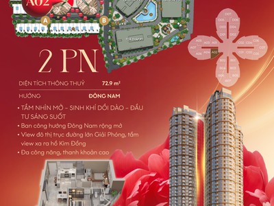 Căn hộ cao cấp 2PN The Queen 72,9m  - Lựa chọn  KIÊU HÃNH  dành cho người trẻ thành đạt 0