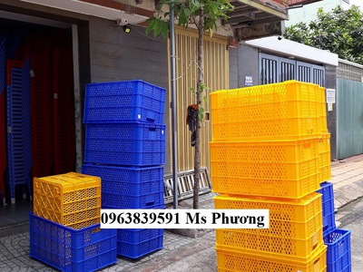 Sóng nhựa hở 5 bánh xe siêu bền, di chuyển linh hoạt trong kho hàng lớn 0