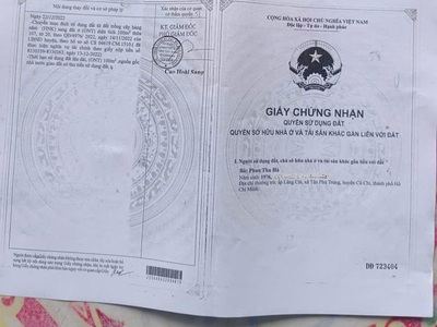 Chính chủ bán 1043,1m2 đất mặt tiền đường trung tâm cụm xã nhựa tại hoà hiệp, tân biên 4