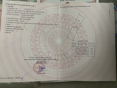 Chính chủ bán lô đất đẹp   xã phù vân, phủ lý, hà nam 0