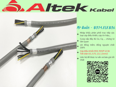 Altek Kabel: Cáp điều khiển 12x0.5, 12x0.75, 12x1.0, 12x1.5 1