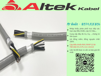 Altek Kabel: Cáp điều khiển 12x0.5, 12x0.75, 12x1.0, 12x1.5 2