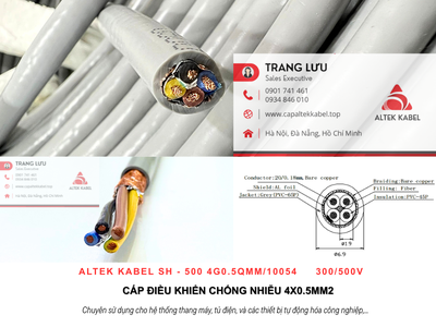 Cáp tín hiệu chống nhiễu 4x0.5 Đà Nẵng, Huế, Quảng Ngãi, Quảng Nam 1