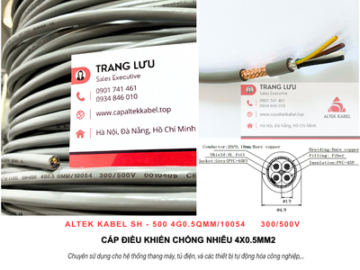 Cáp tín hiệu chống nhiễu 4x0.5 Đà Nẵng, Huế, Quảng Ngãi, Quảng Nam 3