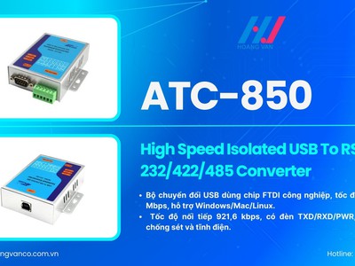  ATC-850   Bộ Chuyển Đổi USB Sang RS-232/422/485 Tốc Độ Cao 0