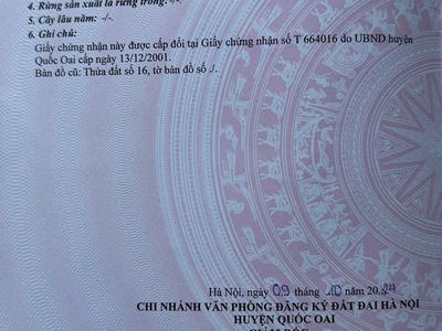 Bán lô đất đẹp - vị trí đẹp tại thôn 7, xã phú cát, quốc oai, hà nội 0