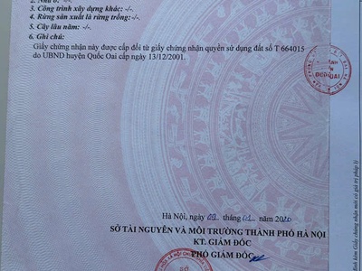 Bán lô đất đẹp - vị trí đẹp tại thôn 7, xã phú cát, quốc oai, hà nội 2