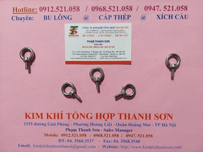 Chuyên bu lông mắt cẩu dương Inox 304 Hà Nội 0947521058 Kim khí THANH SƠN có đai ốc mắt cẩu âm 304 7