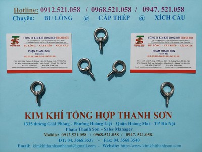 Chuyên bu lông mắt cẩu dương Inox 304 Hà Nội 0947521058 Kim khí THANH SƠN có đai ốc mắt cẩu âm 304 9
