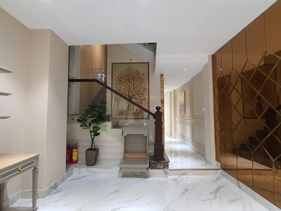Bán nhà kd: 6 tầng, dt: 99,54m2  dt sàn: 397,04m2 , 8pn, nội thất- mặt tiền đinh công tráng, p.tân 1