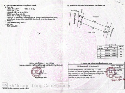 Bán siêu phẩm mặt đường Cát Linh   Tràng Cát dt 81,2m2 đường nhựa 8m giá chỉ 4,1 Tỷ gần dự án Vin. 0