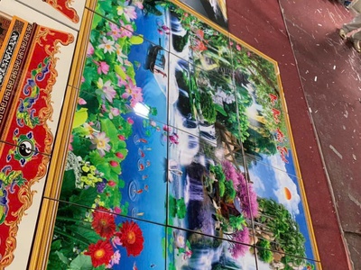 Gạch 3d tranh ốp tường trang trí đẹp 1