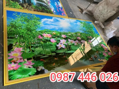 Gạch 3d tranh ốp tường trang trí đẹp 2