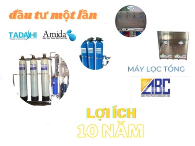 Cột lọc tổng đầu nguồn van tự động máy bán công nghiệp amida 