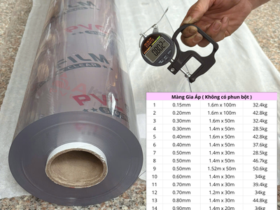 Màng nhựa pvc trong giá bao nhiêu  Có freeship không 0