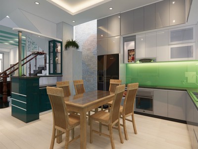 Tủ Bếp Acrylic Thiết Kế Chữ L Cao Cấp Hiện Đại 0