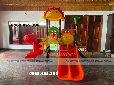 Bộ liên hoàn cầu trượt trẻ em, cầu trượt máng xoắn cho bé 5