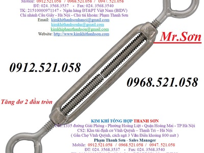 Tăng đơ 2 đầu tròn Inox 304 D16,D12,D10,D8 Hà Nội 0968521058 Kim khí tổng hợp THANH SƠN cung cấp 8