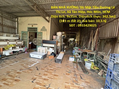Chính chủ cần bán nhà xưởng tại mặt tiền đường lê thị lơ, xã tân hiệp, hóc môn, hcm 0