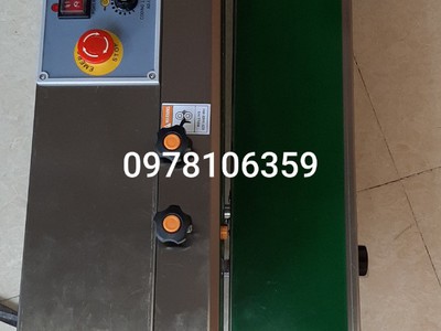 Máy hàn miệng túi liên tục có in hạn sử dụng, máy ép bao bì túi cafe, máy hàn túi có đóng date 3
