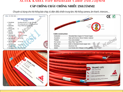 Cáp chống cháy chống nhiễu 2 lõi 18awg Đà Nẵng, Thanh Hóa, Nghệ An, Hà Tĩnh 0