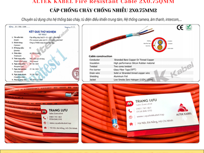 Cáp chống cháy chống nhiễu 2 lõi 18awg Đà Nẵng, Thanh Hóa, Nghệ An, Hà Tĩnh 2