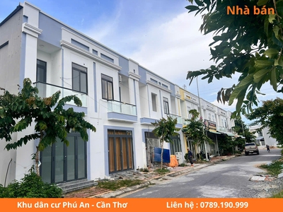 Bán nhà Khu dân cư Phú An, Cần Thơ, DT 90m2 sổ hồng 4,5x20m xây 1 trệt 1 lầu 6
