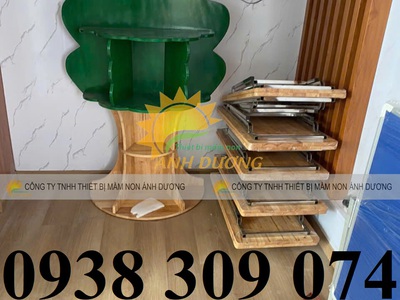 Kệ sách mầm non, kệ gỗ 3 tầng mầm non nhiều mẫu 2
