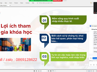 Thông báo khai giảng khoá học Nghiệp vụ Xuất nhập khẩu Thực tế 0
