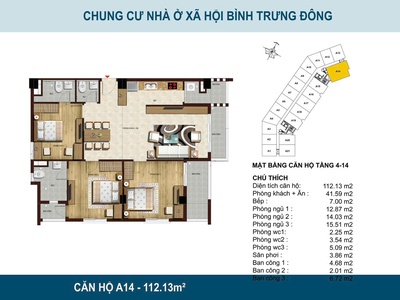 Bán ch blue sky tower, 4 tỷ, 113m2, 3pn, 3wc, 3 ban công, giá cực chất tại q2, hcm 4